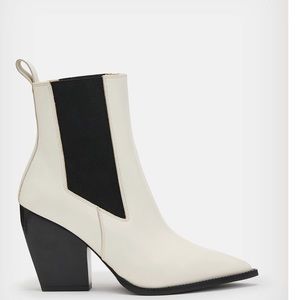 Allsaints white leather boot